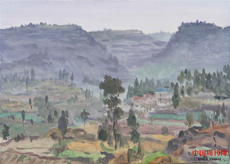 《山氣》50×70cm 2019年 布面油畫.jpg 《山氣》50×70cm 2019年 布面油畫.jpg