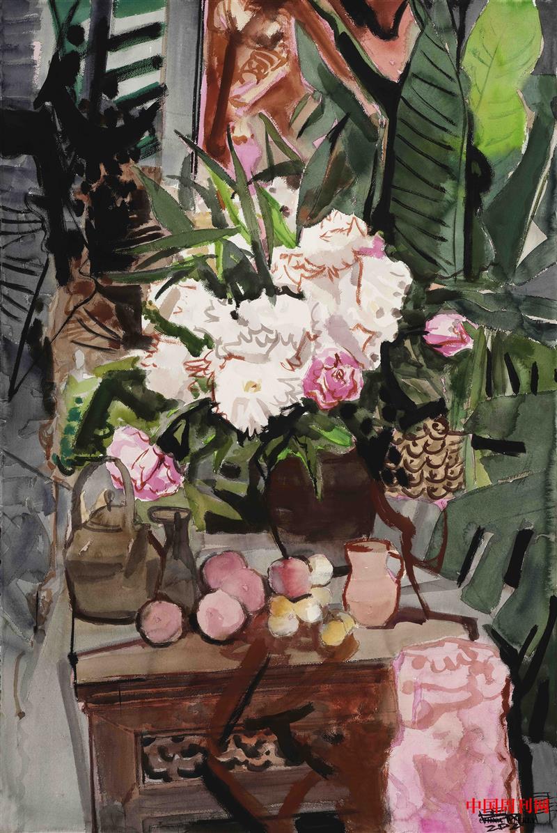 靜物-《唯有牡丹真國色》尺寸150x105cm 2024年.jpg 靜物-《唯有牡丹真國色》尺寸150x105cm 2024年.jpg